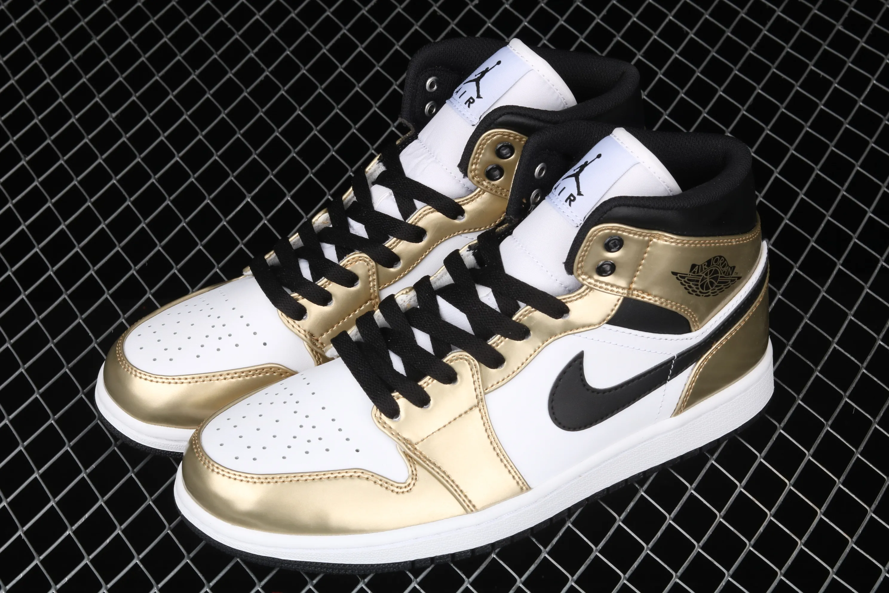 All categories Air Jordan Jordan series basketball shoes Air Jordan 1 Mid G version pure original Air Jordan 1 Mid AJ1 Joe 1 liquid gold DC1419-700